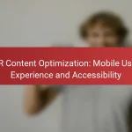 VR Content Optimization: Mobile User Experience and Accessibility